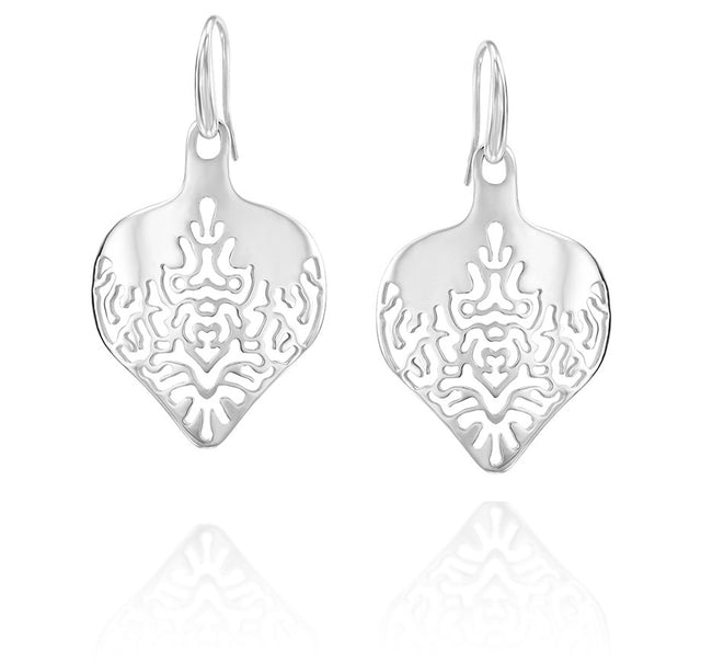 Reaction Diffusion earrings, sterling silver earrings