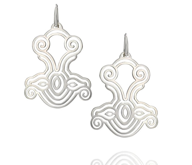 KAMAY jewelry Big dangle sterling silver sea earrings