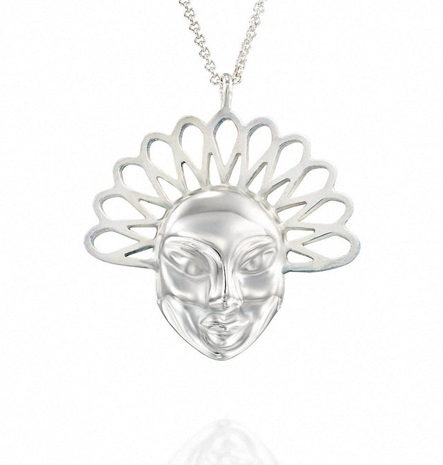 Lotus silver pendant
